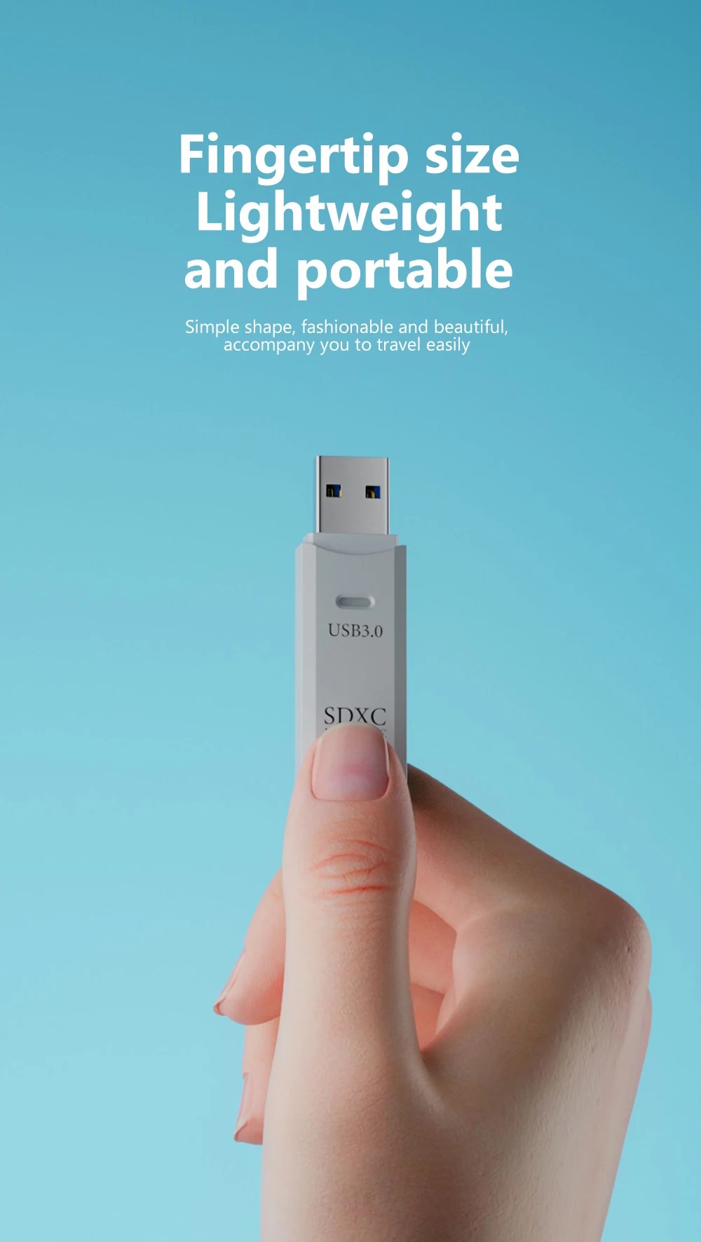 2 IN 1 อะแดปเตอร์การ์ดรีดเดอร์ USB 3.0 SD TF ความเร็วสูง สําหรับคอมพิวเตอร์ แล็ปท็อป
