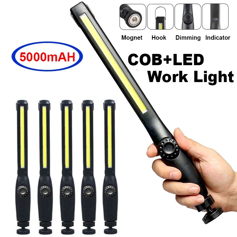 Xiwangfire COB แบบพกพาไฟ LED ทํางานไร ้ สายแม ่ เหล ็ ก LED ทํางานโคมไฟตรวจสอบสําหรับซ ่ อมรถบ ้ านโรงรถฉุกเฉิน