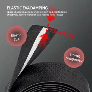 MOTSUV เทปแฮนด์จักรยานแบบถนน, 3D EVA PU Soft Damping, สายรัดกันลื่นพร้อมปลั๊กบาร์ 2 อัน