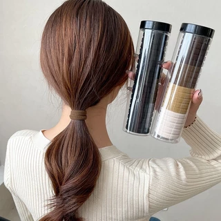 ยางรัดผมยืดหยุ่นสูงเกาหลีสําหรับผู้หญิงสาวผู้ถือผมหางม้าที่มีสีสันไม่มีแถบยืดความเสียหาย