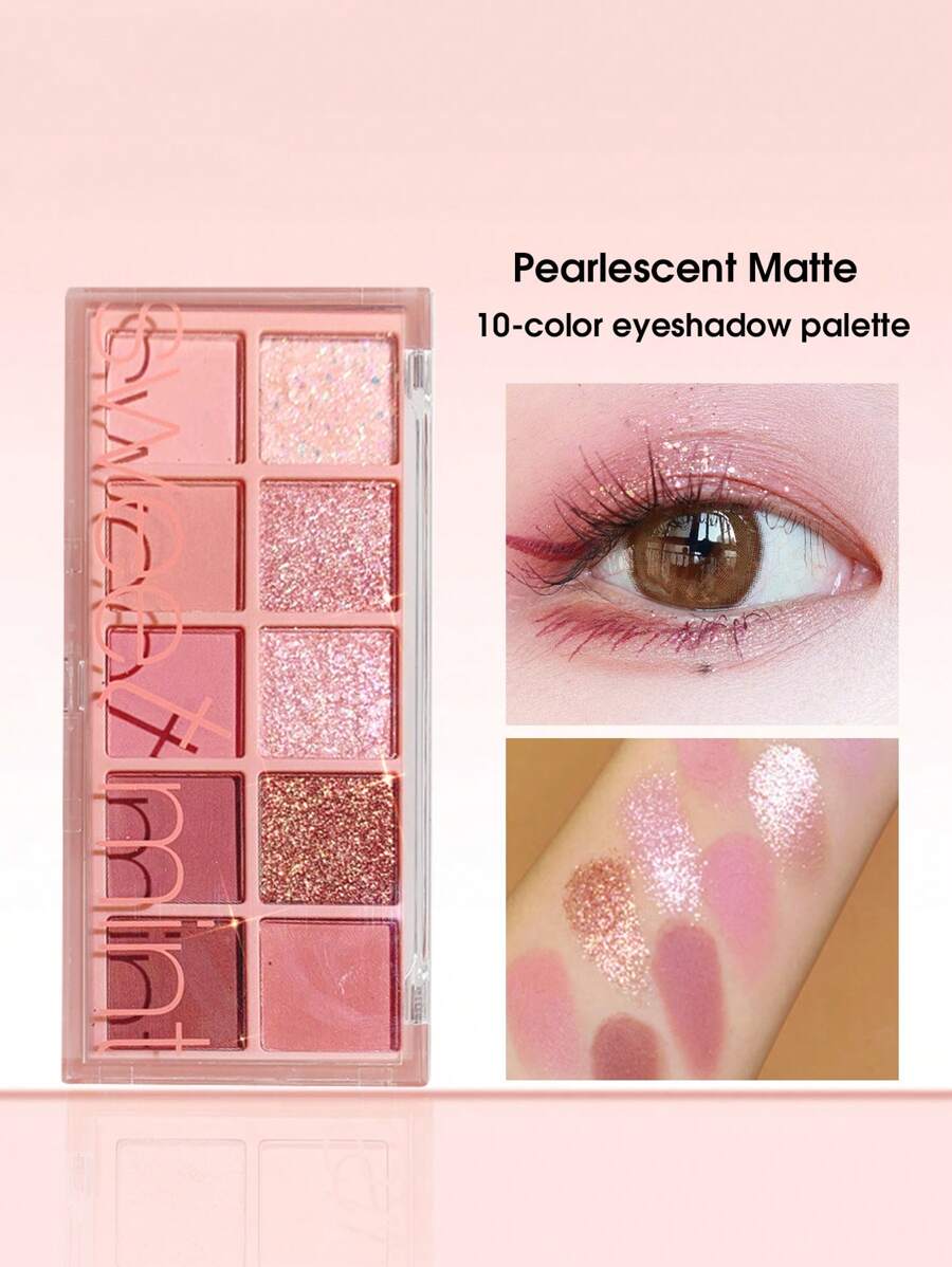 พาเลทอายแชโดว์แมตต์ 10 สี - กันน้ำและมีสีสันเข้มข้น