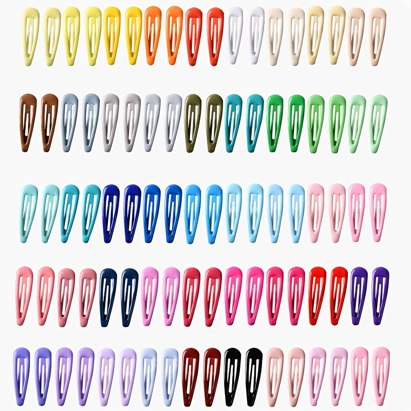 กิ๊บติดผมหน้าผาก รูปหยดน้ํา ขนาด 5 ซม. 1.97 นิ้ว สีแคนดี้ แบบเรียบง่าย 20 40 60 ชิ้น