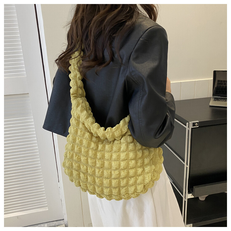 จีบเมฆกระเป๋าเกาหลีใต้วงแขนกระเป๋าแข็งไหล่ สิริ น่ารัก - รูปที่ 2