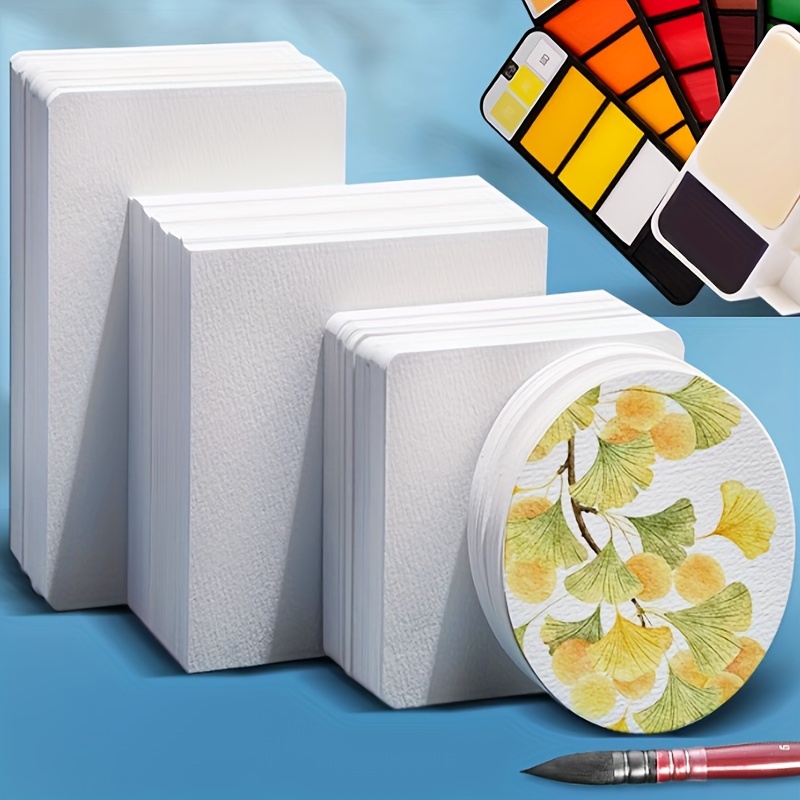 กระดาษสีน้ําโปสการ์ด 300GSM 50 ชิ้นเหมาะสําหรับภาพวาด DIY ขอบคุณการ์ดเชิญการ์ดอวยพร