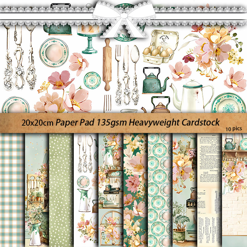 กระดาษวารสาร ขนาดใหญ่ สไตล์เรโทร สําหรับตกแต่งเครื่องเขียน งานฝีมือ Diy จํานวน 10 แผ่น