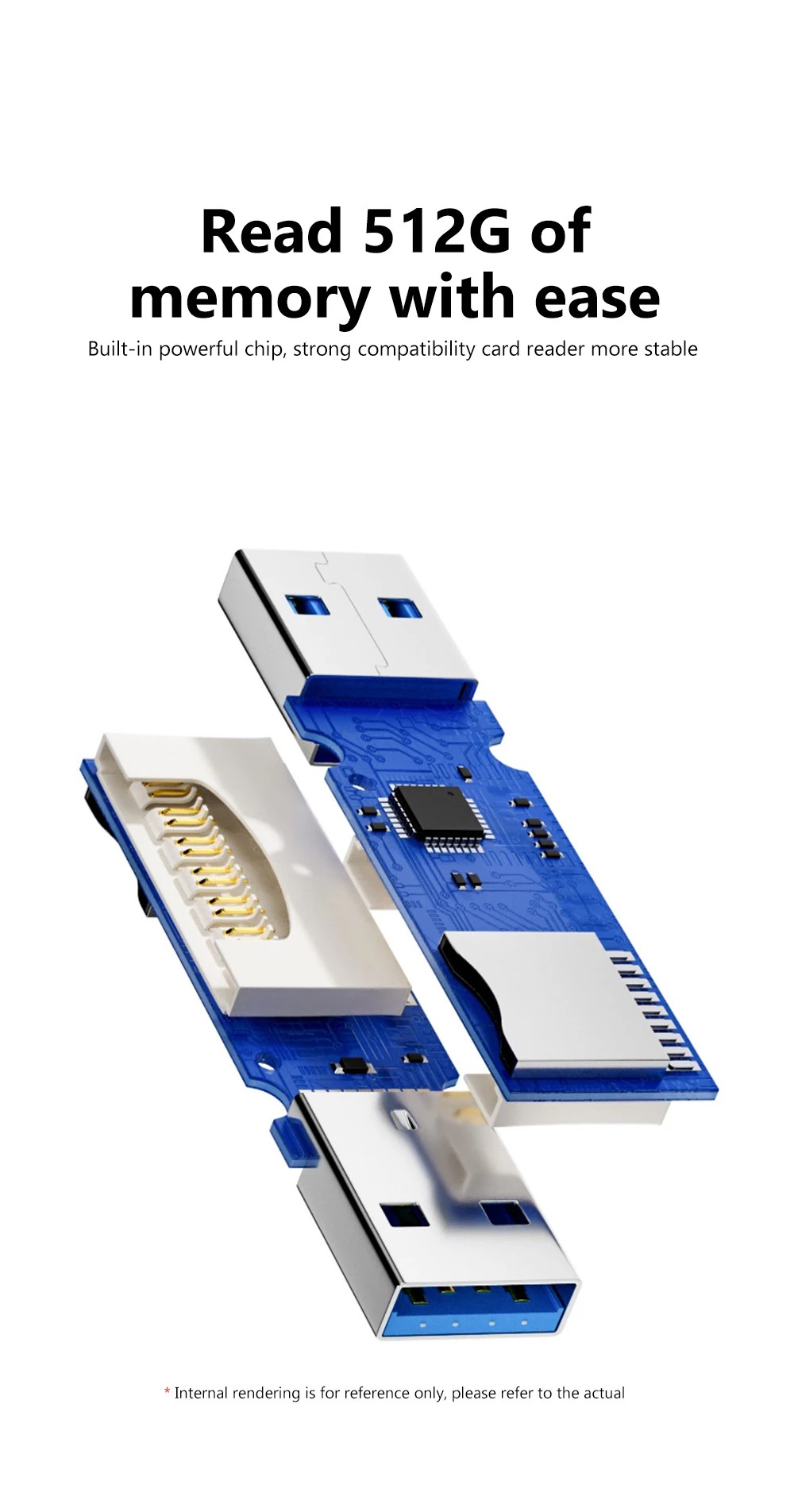 2 IN 1 อะแดปเตอร์การ์ดรีดเดอร์ USB 3.0 SD TF ความเร็วสูง สําหรับคอมพิวเตอร์ แล็ปท็อป