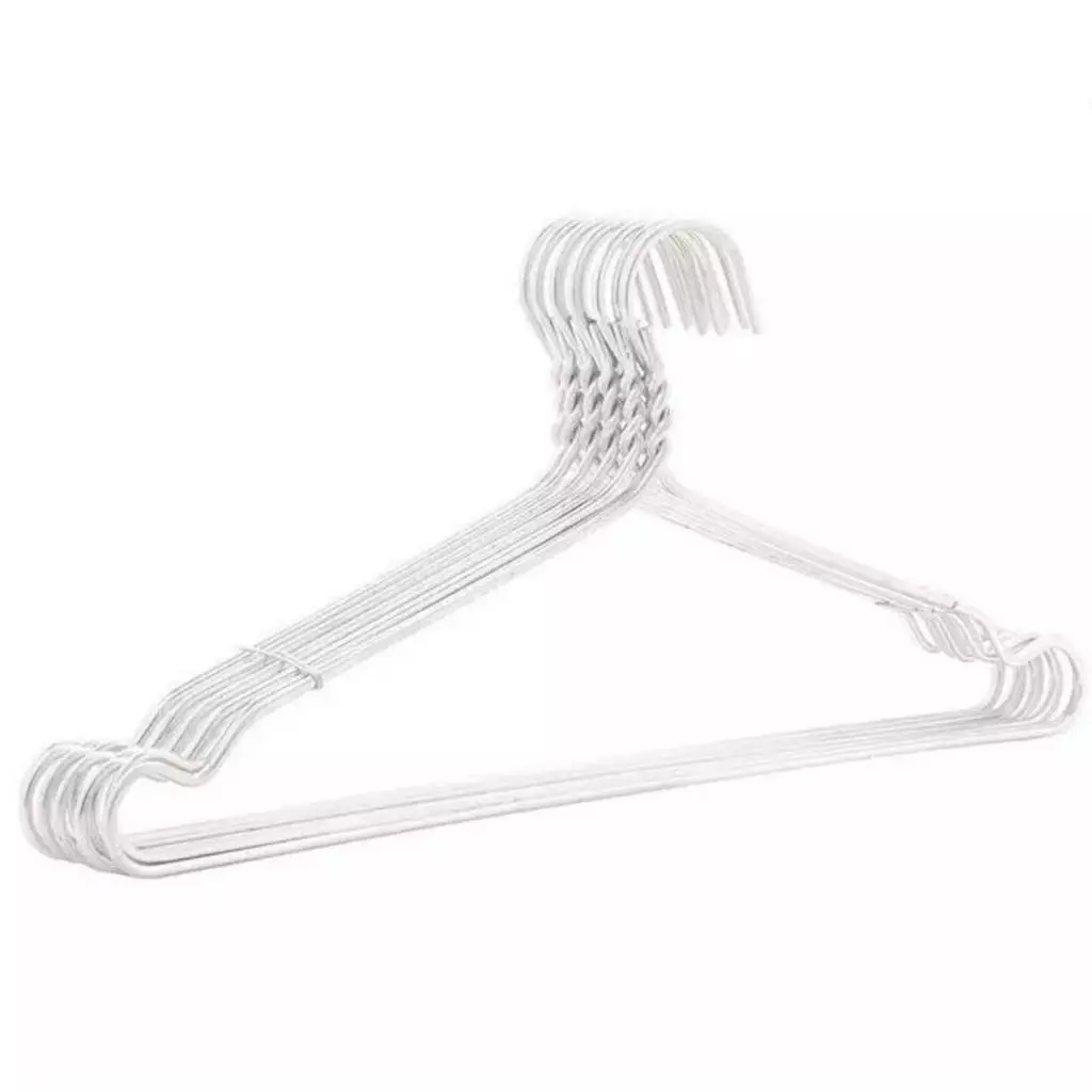 [สูงสุด ค่า] คอมโบ ไม้แขวนเสื้ออลูมิเนียมเคลือบพลาสติก 50 ชิ้น LS1-0657-654 สําหรับผู้ใหญ่ / เด็ก 40