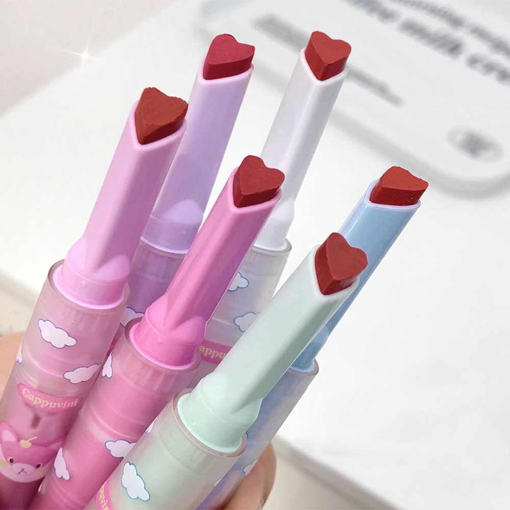Cappuvini ลิปสติก เนื้อแมตต์ กันน้ํา ติดทนนาน สีแดง สีน้ําตาล สีชมพู