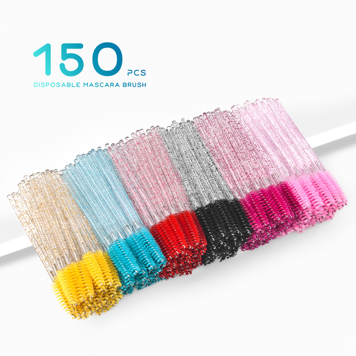 ชุดแปรงปัดขนตา แบบใช้แล้วทิ้ง หลายสี 150 ชิ้น สําหรับแปรงเขียนคิ้ว FINDCOLOR