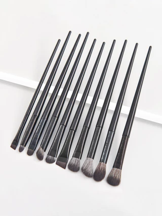 มืออาชีพ10สีดําอายแชโดว์ชุดแปรงอายไลเนอร์รอยเปื้อนคอนซีลเลอร์ไฮไลท์แปรงสร้างประณีตตาแต่งหน้า