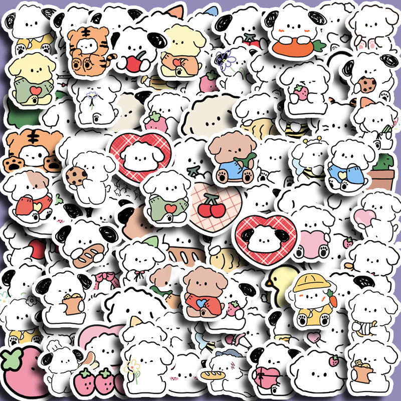ลูกสุนัขเกาหลีสติกเกอร์ 100 ชิ้นน่ารัก Diy คอมพิวเตอร์ Washi Scrapbooking สติกเกอร์เครื่องเขียนศิลปะหัตถกรรมเครื่องเขียน
