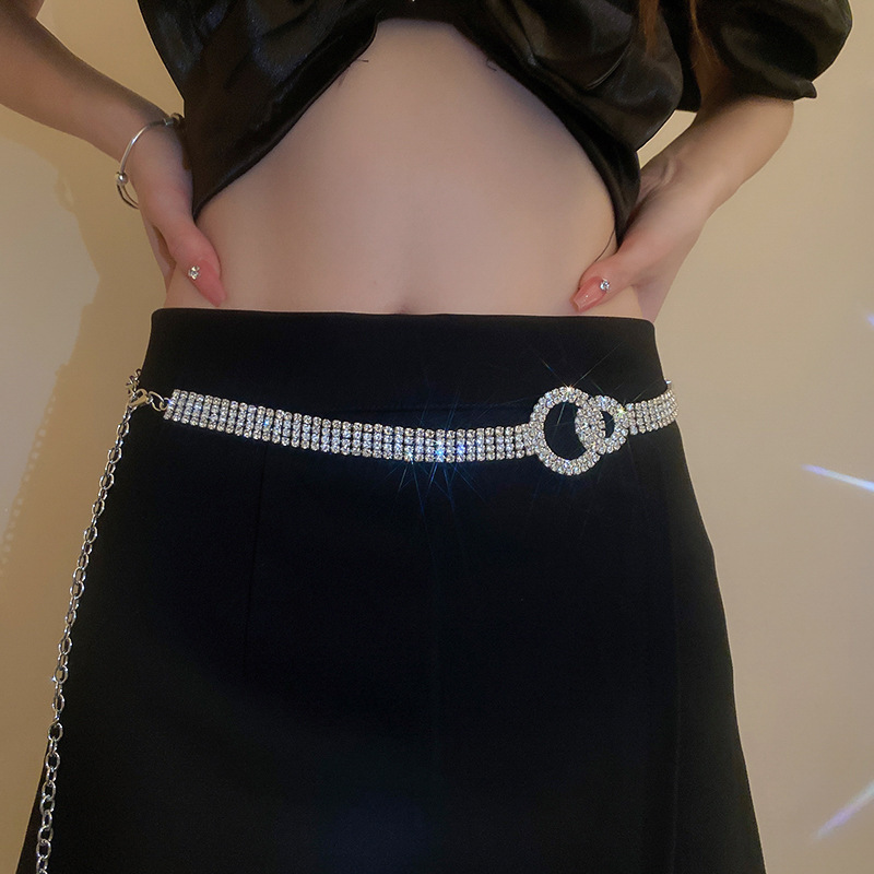 ห่วงโซ่เอวพู่ลูกปัดกลมประดับเพชรสุดยุโรปและอเมริกาเข็มขัดแฟชั่นและโอ้อวดเครื่องประดับเอวระดับไฮเอนด์คนดังทางอินเทอร์เน็ตส - รูปที่ 3