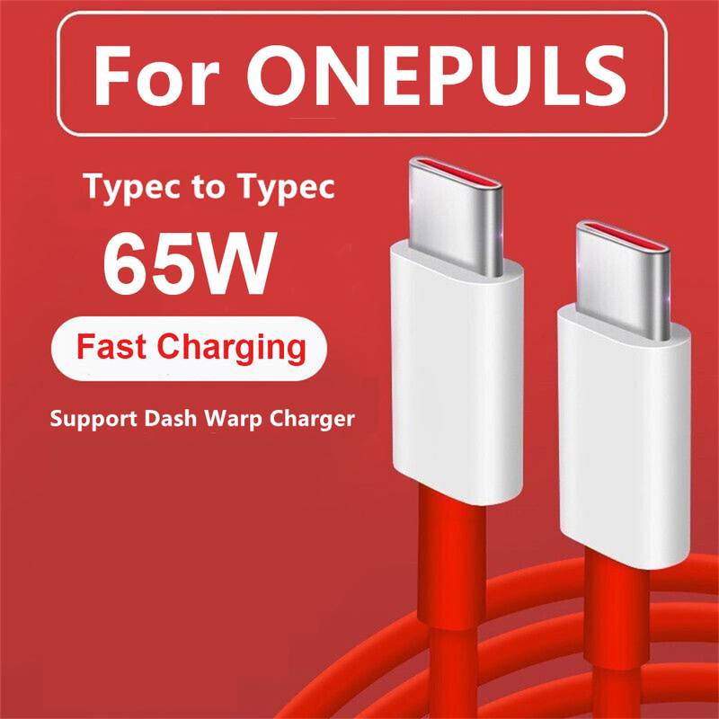 สายชาร์จ USB C 65W Type C เป็น Type C ชาร์จเร็ว สําหรับ Oneplus Nord 2 5G 9 Pro 9RT 9 9R 8T+ 5G 8T