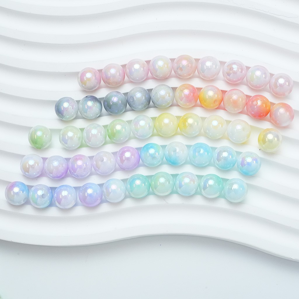 ลูกปัด ทรงกลม คละสี เส้นผ่าศูนย์กลาง 1 ซม. สําหรับตกแต่งเครื่องประดับ diy 50 ชิ้น