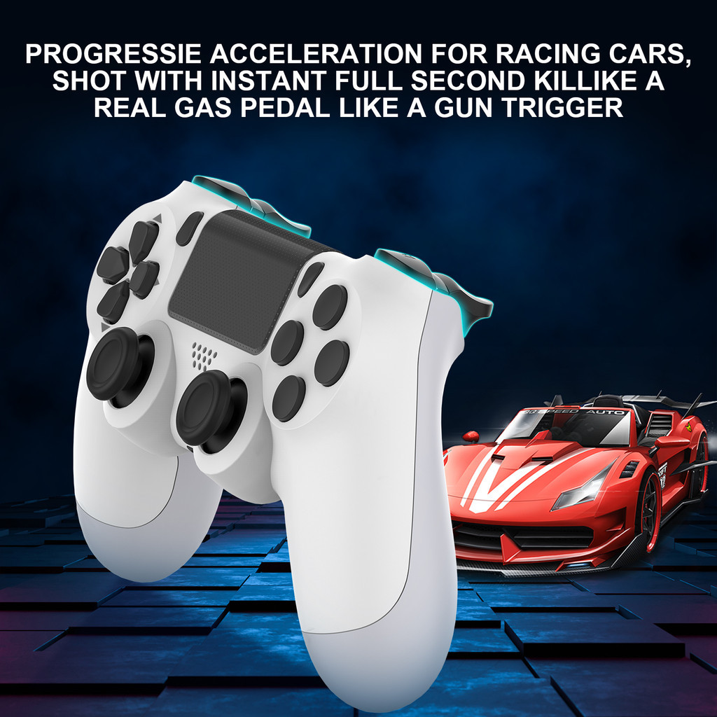 จอยสติ๊กควบคุมเกมไร้สายบลูทูธเข้ากันได้กับพีซี Android iOS แล็ปท็อป PS4 Gaming Pad