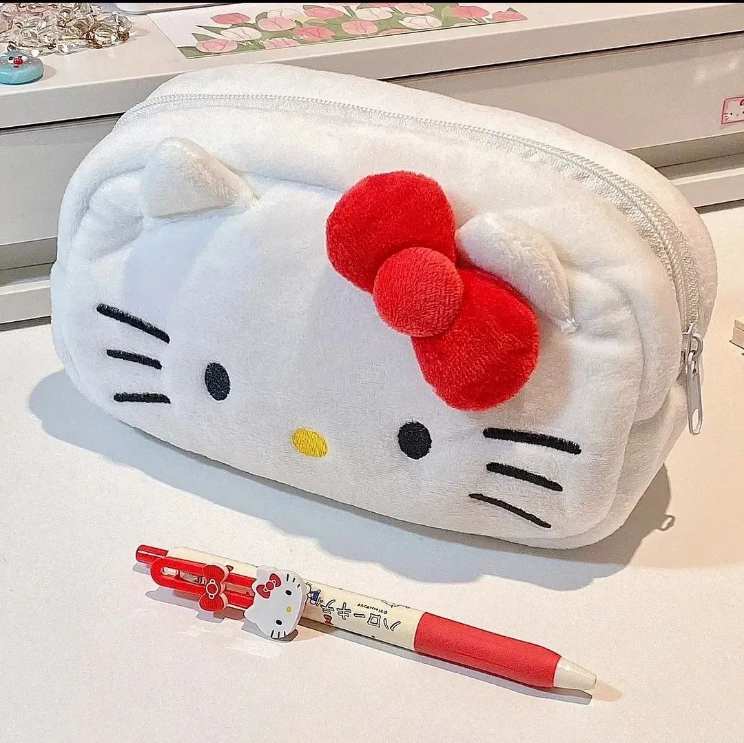 Kawaii กระเป๋าดินสอ กระเป๋าเครื่องสําอาง ขนาดใหญ่ จุของได้เยอะ ลายตุ๊กตาน่ารัก เหมาะกับโรงเรียน สํานักงาน สําหรับเด็กผู้หญิง และผู้ชาย