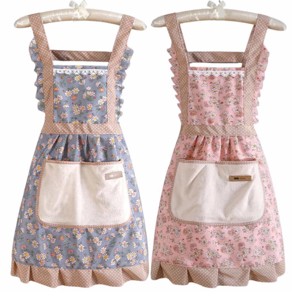 [มูลค่าสูงสุด] ผ้ากันเปื้อนครัว LS1-0657-652 กันน้ําน่ารักพร้อมกระเป๋าขนาดใหญ่สําหรับผู้ชายและผู้หญิ