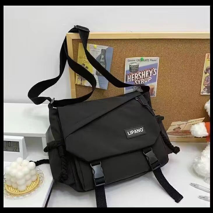กระเป๋าสะพายไหล่ ผ้าไนล่อน ขนาดใหญ่ จุของได้เยอะ แฟชั่นฮาราจูกุ สไตล์เกาหลี และญี่ปุ่น สําหรับนักเรียน - รูปที่ 6
