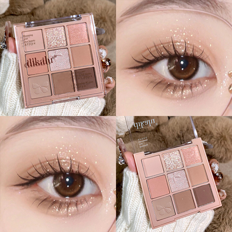 พาเลทอายแชโดว์ เนื้อแมตต์ ชานมไข่มุก ติดทนนาน 9 สี