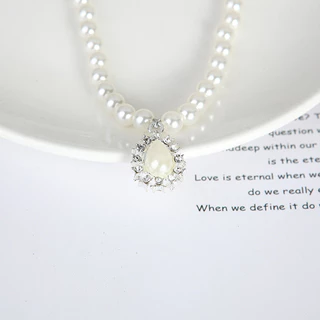 ต่างหูมุกหรูหราและชุดสร้อยคอ Waterdrop Diamond-Encrusted เจ้าสาวแฟชั่นอุปกรณ์เสริมอินเทรนด์