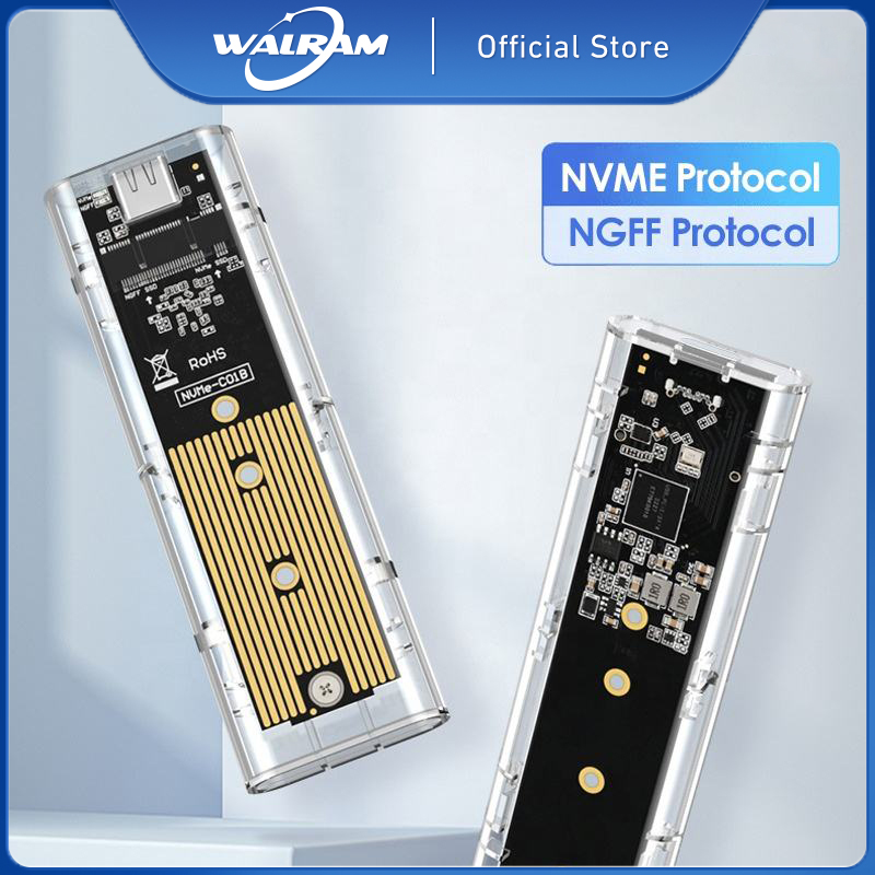 อะแดปเตอร์ M.2 NVMe SSD อลูมิเนียม USB C 3.1 Gen 2 10Gbps เป็น NVMe PCIe สําหรับ M2 NVMe SSD