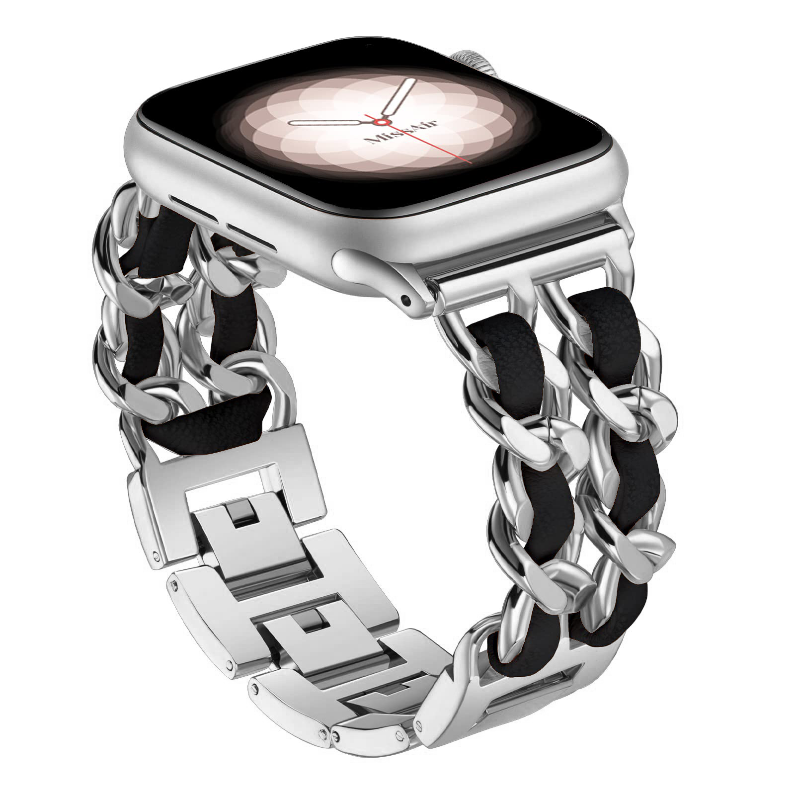 สายนาฬิกาข้อมือ สายหนัง แบบคู่ สําหรับ Apple Watch 1/8 Generation 1 ชิ้น