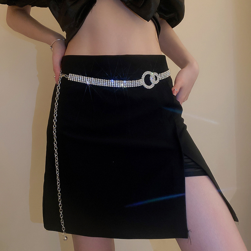 ห่วงโซ่เอวพู่ลูกปัดกลมประดับเพชรสุดยุโรปและอเมริกาเข็มขัดแฟชั่นและโอ้อวดเครื่องประดับเอวระดับไฮเอนด์คนดังทางอินเทอร์เน็ตส - รูปที่ 2