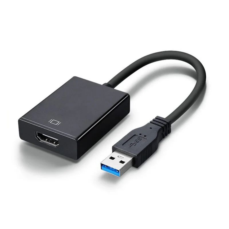 ตัวแปลง USB 2.0 เป็น HDMI 1080P อะแดปเตอร์หลายสําหรับแล็ปท็อปพีซีการ์ดวิดีโอ HD Pro Hub