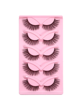 ขนตาปลอม 3D Cross Long, 5 คู่หนาแน่นธรรมชาติ Fluffy Eye Enhancing แต่งหน้า