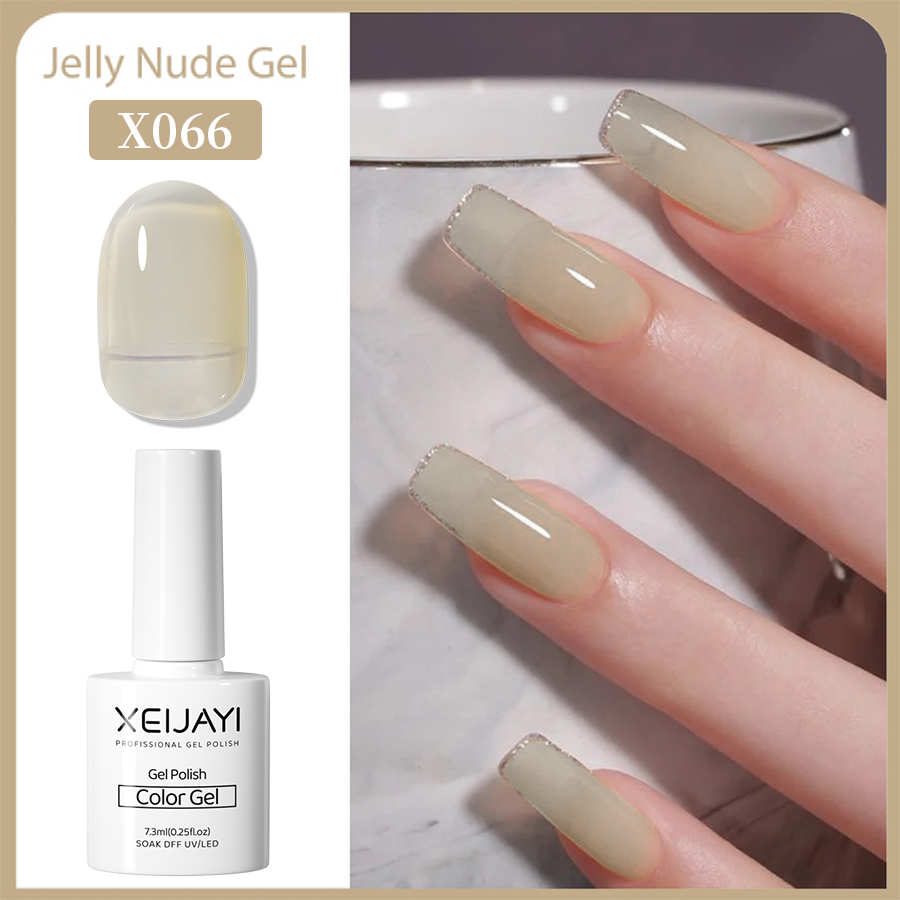Xeijayi ยาทาเล็บเจล สีแดง 7.3 มล. ของขวัญคริสต์มาส ฤดูหนาว สําหรับผู้หญิง 1 ชิ้น