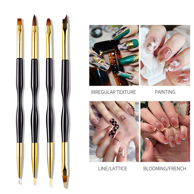 Lusluking แปรงปากกาอะคริลิค ไล่โทนสี สําหรับตกแต่งเล็บ 4 ชิ้น
