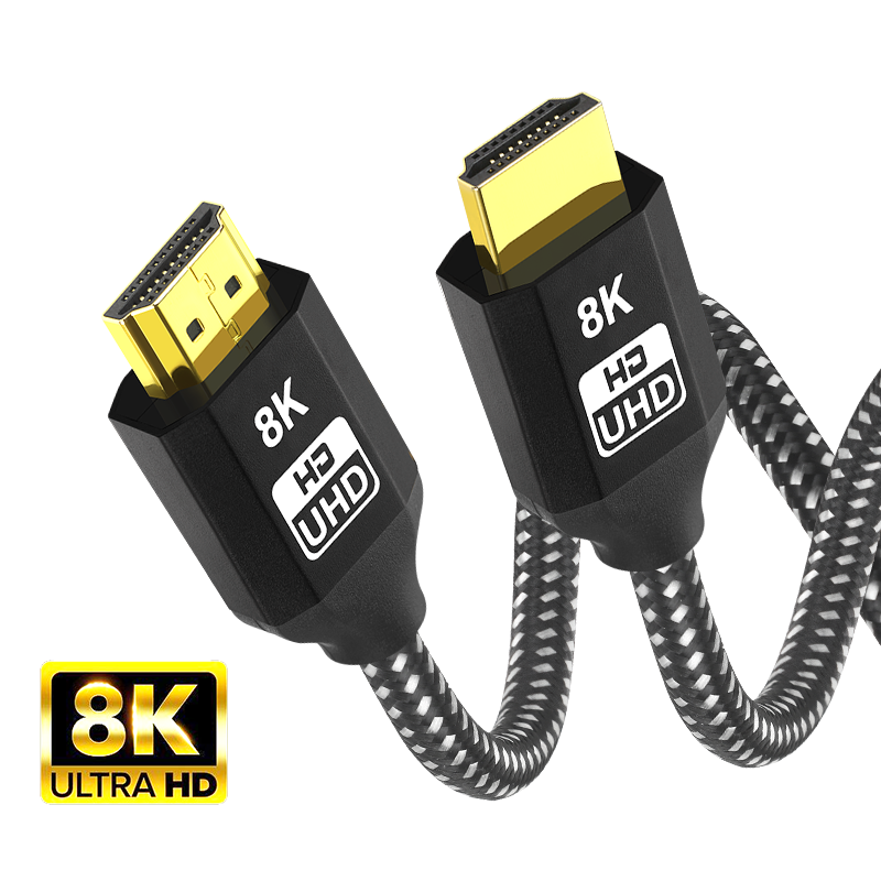 สายเคเบิล HDMI 2.1 อะลูมิเนียมอัลลอย ความเร็วสูง 4K@60Hz HDR 3D 2160p ARC HDR