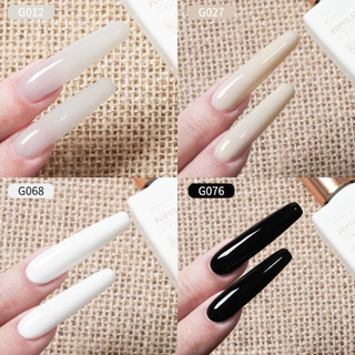 XEIJAYI 1 ชิ้น 15 มล. ยาทาเล็บสีขาว เจลกลิตเตอร์แบบแช่สำหรับทุกฤดูกาล สำหรับทำเล็บ DIY ที่บ้านหรือนิ้วมือในร้านเสริมสวย