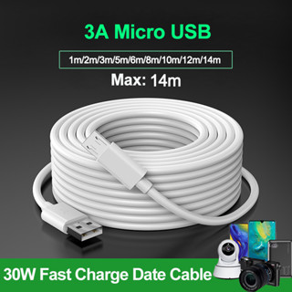 สายเคเบิล Micro USB ยาว 1 เมตร - 14 เมตร สําหรับพาวเวอร์แบงค…