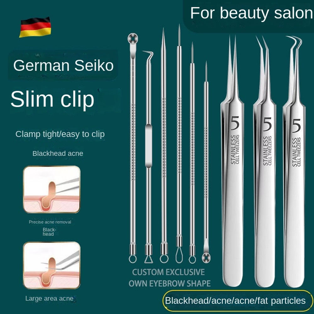 ชุดดูดสิวหัวดําและสิวสแตนเลส – เครื่องมือ 6 ชิ้นสําหรับการดูแลผิวในฤดูหนาวและกิจการดูแลตัวเอง