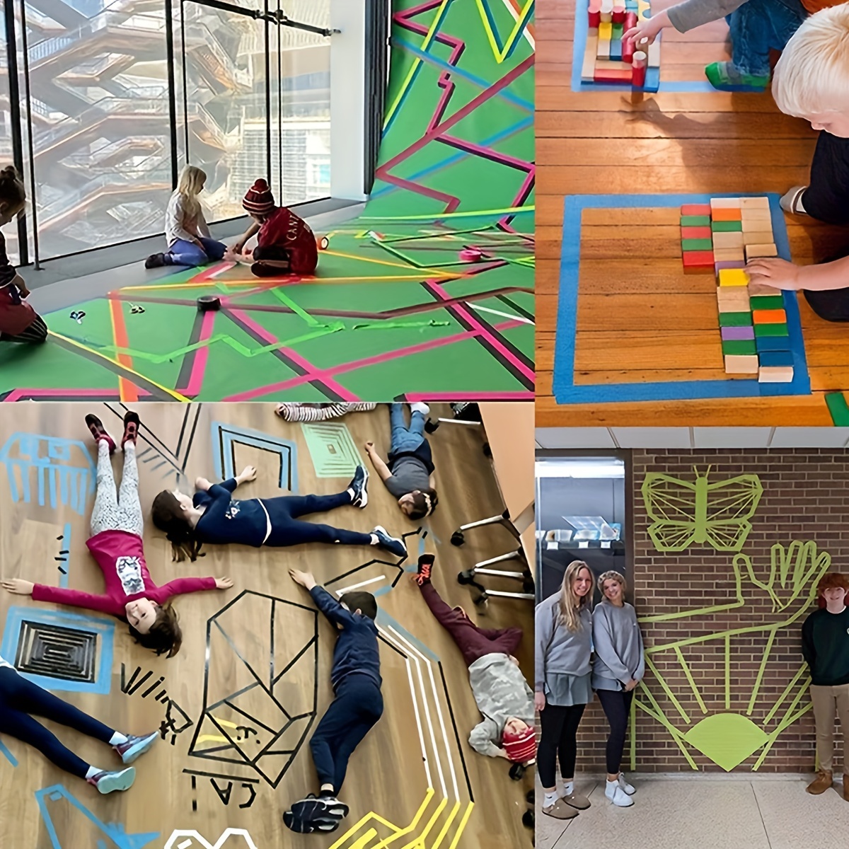 เทปกาวสีรุ้ง 16 หลา ต่อม้วน 6 ม้วน สําหรับตกแต่งงานหัตถกรรม DIY - รูปที่ 2