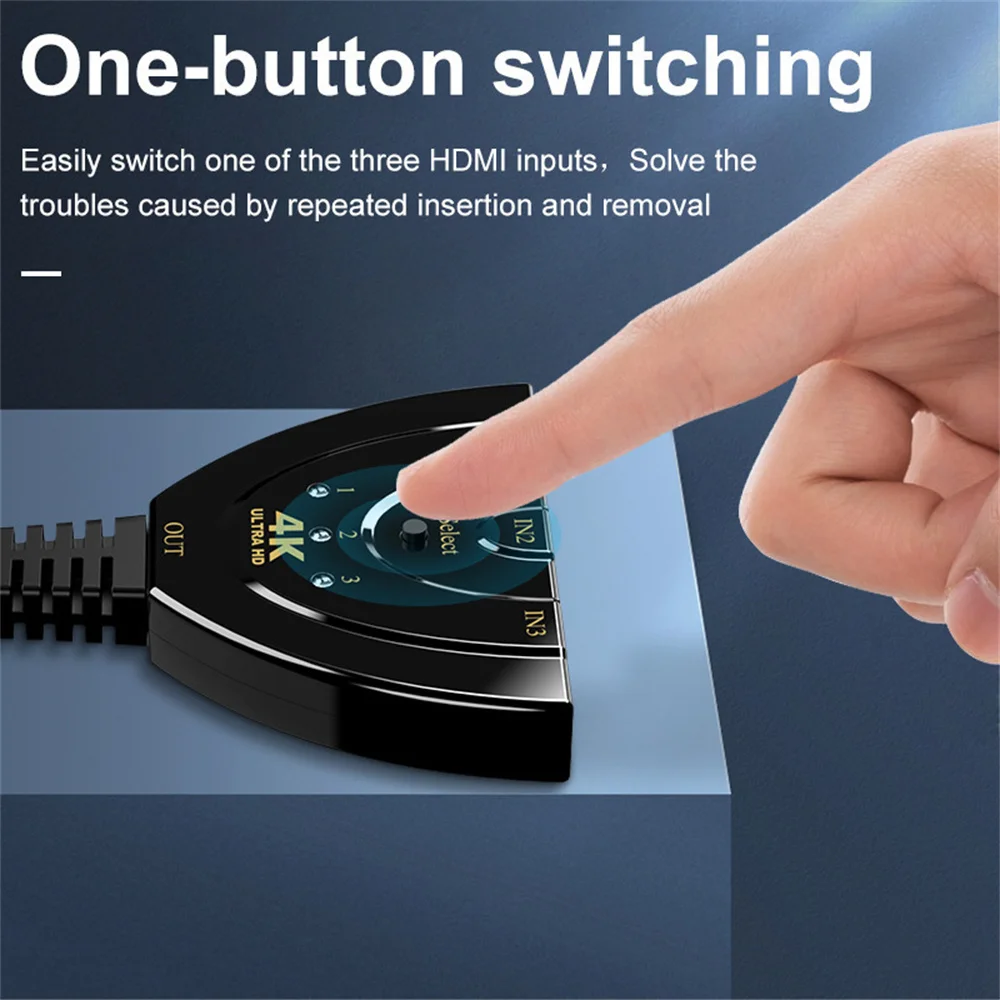 [Shopee Choice] 3 พอร์ต HDMI Switch Splitter Cable 4K*2K 2160P Multi Switcher HUB สําหรับ LCD HDTV PS Xbox