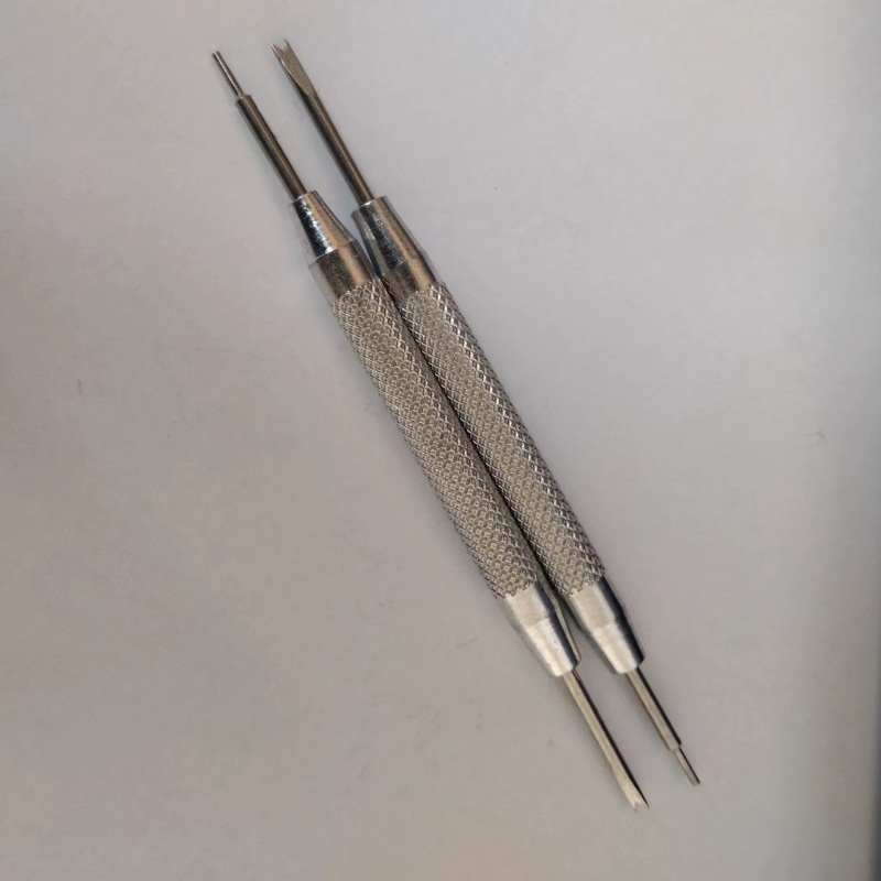 2 ชิ้น พรีเมี่ยม โลหะ สายนาฬิกา เชื่อมโยง Pin Pusher นาฬิกา สร้อยข้อมือ สปริงบาร์ เครื่องมือถอด ทนทาน เหล็ก หมุด และส้อม V ปลาย สําหรับซ่อมนาฬิกา