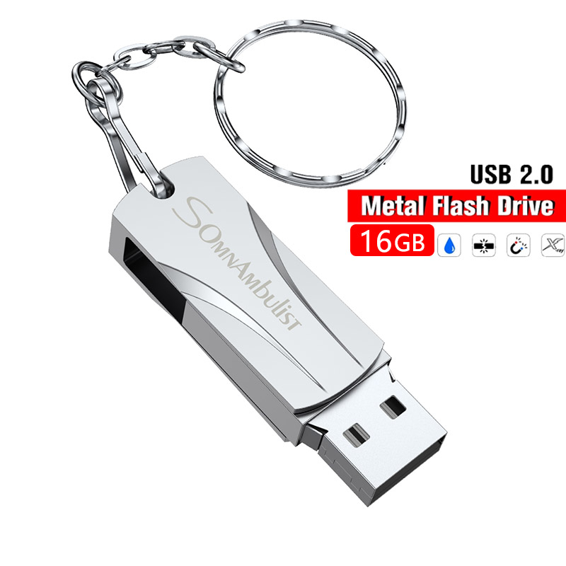 Somnambulist ของแท้ แฟลชไดรฟ์ USB 16GB ความจุเต็ม 100% กันน้ํา ความเร็วสูง พร้อมพวงกุญแจ