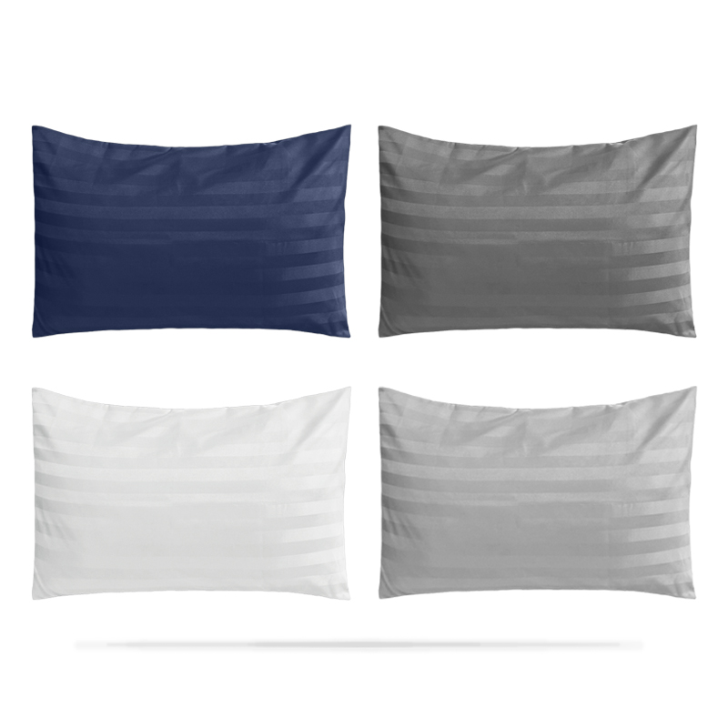 ปลอกหมอน ผ้าซาติน สีพื้น ขนาด 19x29 นิ้ว (48X74 ซม.) 1 ชิ้น