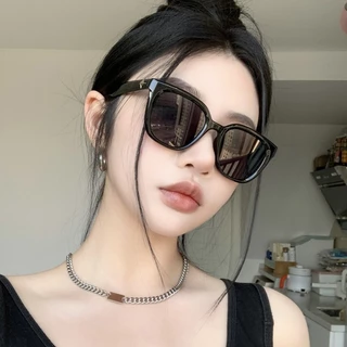 แว่นกันแดดทรงสี่เหลี่ยมประดับดาวเกาหลีสําหรับผู้หญิง UV400 เครื่องประดับแฟชั่นย้อนยุค
