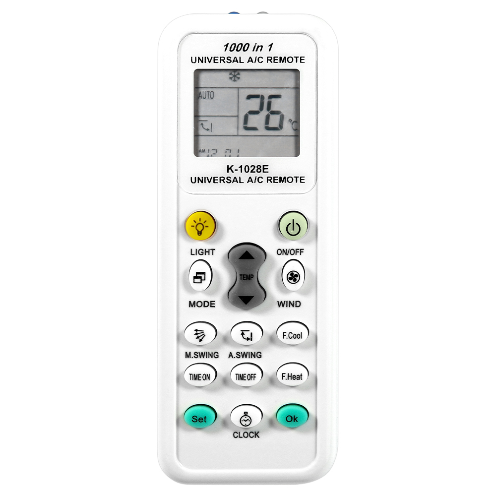 รีโมตคอนโทรลเครื่องปรับอากาศ K-1028E 1000 In 1 รองรับ AC LCD A/C