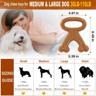 ของเล่นเคี้ยวสุนัขที่ทนทาน – ของเล่นแบบโต้ตอบที่ยากสําหรับสุนัขขนาดใหญ่ขนาดกลางและขนาดเล็กเพื่อบรรเทาความเบื่อหน่ายเล่นกับสัตว์เลี้