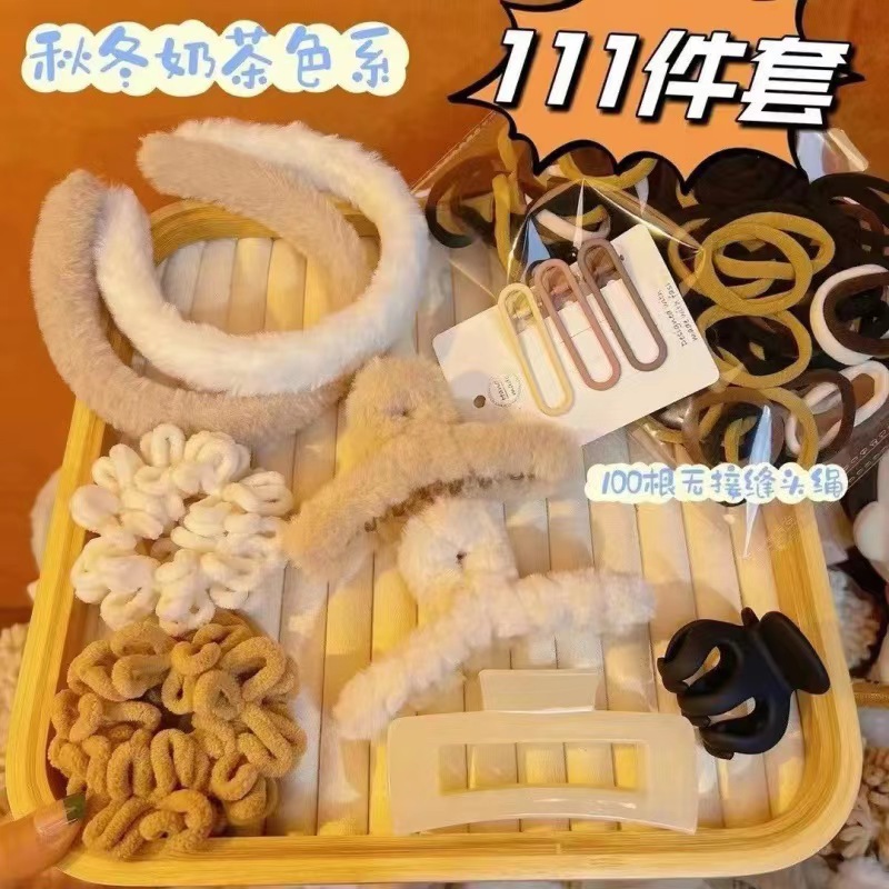 111 ชิ้น/เซ็ตกิ๊บสไตล์เกาหลีสำหรับผมผู้หญิงยืดผมวงผม Claw อุปกรณ์เสริมผม