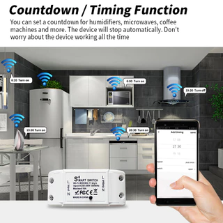 Tuya WiFi สวิทช์สมาร์ทสวิทช์ DIY สวิทช์จับเวลาสวิทช์สนับสนุน Smart Life APP ควบคุมทํางานร่วมกับ Alexa Google Home เพื่อควบคุมเสียง