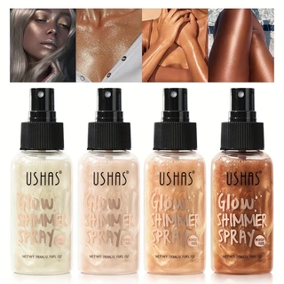 USHAS Highlighter Palette – Shimmer & Glow Face Contour, Buildable Pearl Shimmer, Youthful Radiance, ครีมบํารุงผิวหน้า