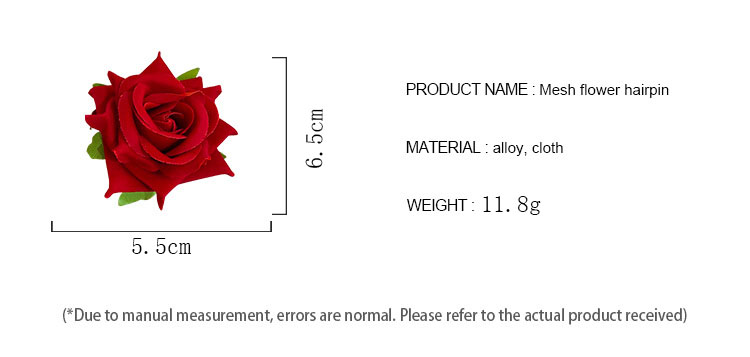 กิ๊บดอกกุหลาบเกาหลี - คลิปปากเป็ดหรูหราสําหรับผู้หญิงเครื่องประดับผมเก๋อเนกประสงค์