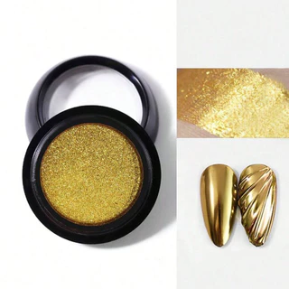 1 PC Chrome เล็บผงกระจก Glitter Effect Highly Pigmented ฝุ่น Metallic เล็บผง Chrome ฟองน้ํา Applicators