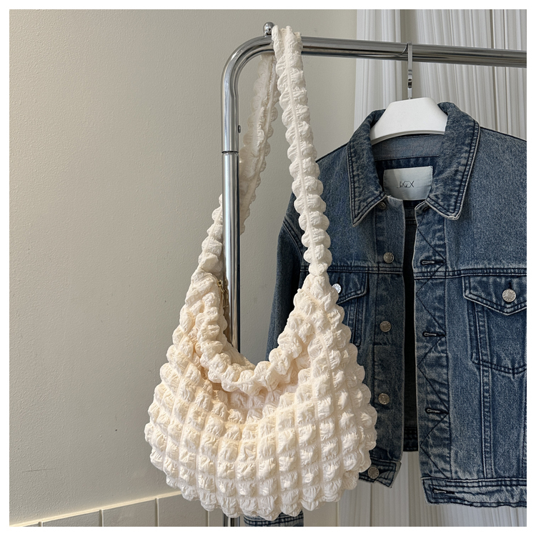 จีบเมฆกระเป๋าเกาหลีใต้วงแขนกระเป๋าแข็งไหล่ สิริ น่ารัก - รูปที่ 6