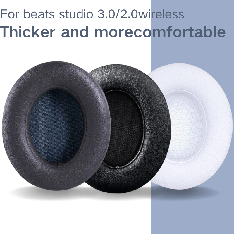 แผ่นโฟมเมมโมรี่หูฟังไร้สาย หนังนิ่ม กันเสียง แบบเปลี่ยน สําหรับ Beats Studio 2 & Studio 3